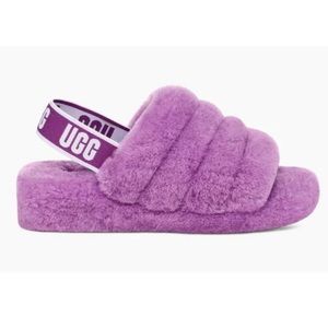 Purple Ugg Fluff Yeah Slippers Sandals
